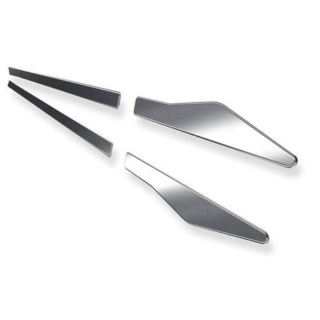 Baguettes de protection latérales en acier pour Suzuki Swift V FZ/NZ Hayon (5 portes) - (2010-2017) - Croni - V - argent (mat)
