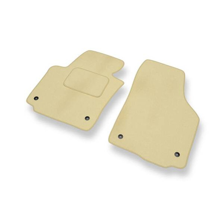 Tapis de sol velours pour Skoda Yeti I (2009-2013) - Premium tapis de voiture - beige - DGS Autodywan