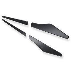 Baguettes de protection latérales en acier pour BMW 6 E63/E64 Coupé, Cabriolet (2 portes) - (2003-2010) - Croni - V - noir (peau d’orange)
