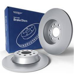 2x Les disques de frein pour Audi A6 C6 Avant, Berline (2004-2011) - pleine - 302mm - Tomex - TX 72-92 (essieu arrière)