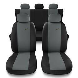 Housses de siège universelles pour Alfa Romeo 166 I, II, III (1998-2007) - housse siege voiture universelles - couverture siege - gris - Auto-Dekor - XR