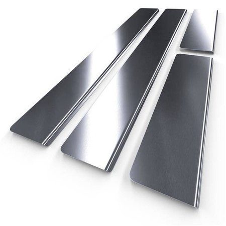 Protections de seuils de portes en acier pour Opel Astra H Caravan, Hayon, Berline (4 portes, 5 portes) - (2004-2013) - Croni - Standard - argent (mat)