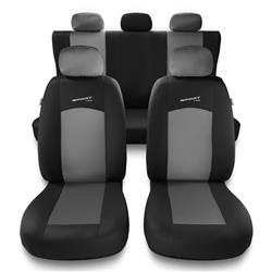 Housses de siège universelles pour Citroen Saxo (1996-2004) - housse siege voiture universelles - couverture siege - gris - Auto-Dekor - Sport Line