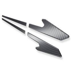 Baguettes de protection latérales en acier pour Dacia Duster I SUV (5 portes) - (2010-2017) - Croni - Y - noir (feuille de carbone)