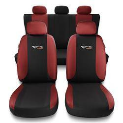 Housses de siège universelles pour Renault Safrane I, II (1992-2002) - housse siege voiture universelles - couverture siege - rouge - Auto-Dekor - Tuning