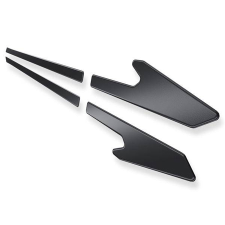 Baguettes de protection latérales en acier pour BMW 1 E82 Hayon (3 portes) - (2007-2013) - Croni - Y - noir (peau d’orange)