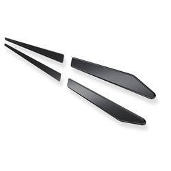 Baguettes de protection latérales en acier pour Toyota Avensis II T25 Berline (4 portes) - (2003-2008) - Croni - W - noir (peau d’orange)