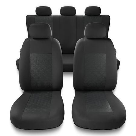 Housses de siège universelles pour Citroen Berlingo I, II, III (1996-2019) - housse siege voiture universelles - couverture siege - MP-2 (gris) - Auto-Dekor - Modern