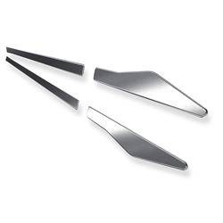 Baguettes de protection latérales en acier pour Suzuki Swift V FZ/NZ Hayon (5 portes) - (2010-2017) - Croni - V - argent (mat)