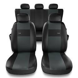 Housses de siège universelles pour Alfa Romeo 166 I, II, III (1998-2007) - housse siege voiture universelles - couverture siege - gris - Auto-Dekor - X-Line