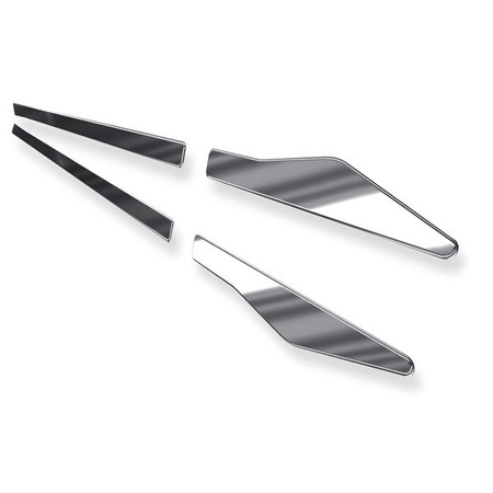 Baguettes de protection latérales en acier pour Volkswagen Jetta V Berline (4 portes) - (2005-2010) - Croni - V - argent (brillant)