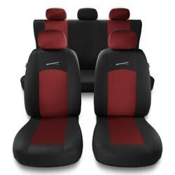 Housses de siège universelles pour Citroen C4 Aircross (2012-2014) - housse siege voiture universelles - couverture siege - rouge - Auto-Dekor - Sport Line