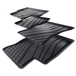 Tapis de sol en TPE pour Mercedes-Benz Classe A W177 Hayon (2018-....) - tapis de voiture - noir - Amal Plast - SPART line - ensemble - 4 pièces